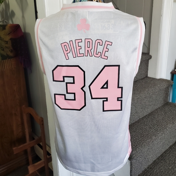 NBA ADIDAS~ BOSTON CELTICS PINK & WHITE "PIERCE 34" JERSEY! - Picture 7 of 16